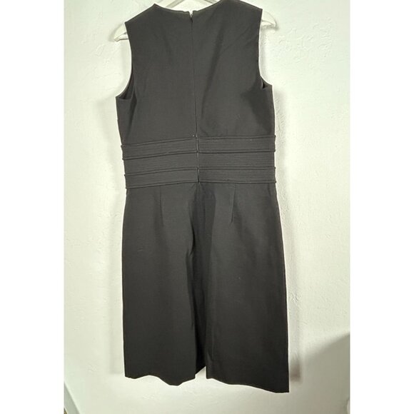 Diane Von Furstenberg Womens Black Sleeveless Evita Sheath Dress Size 12 Stretch - Picture 2 of 10